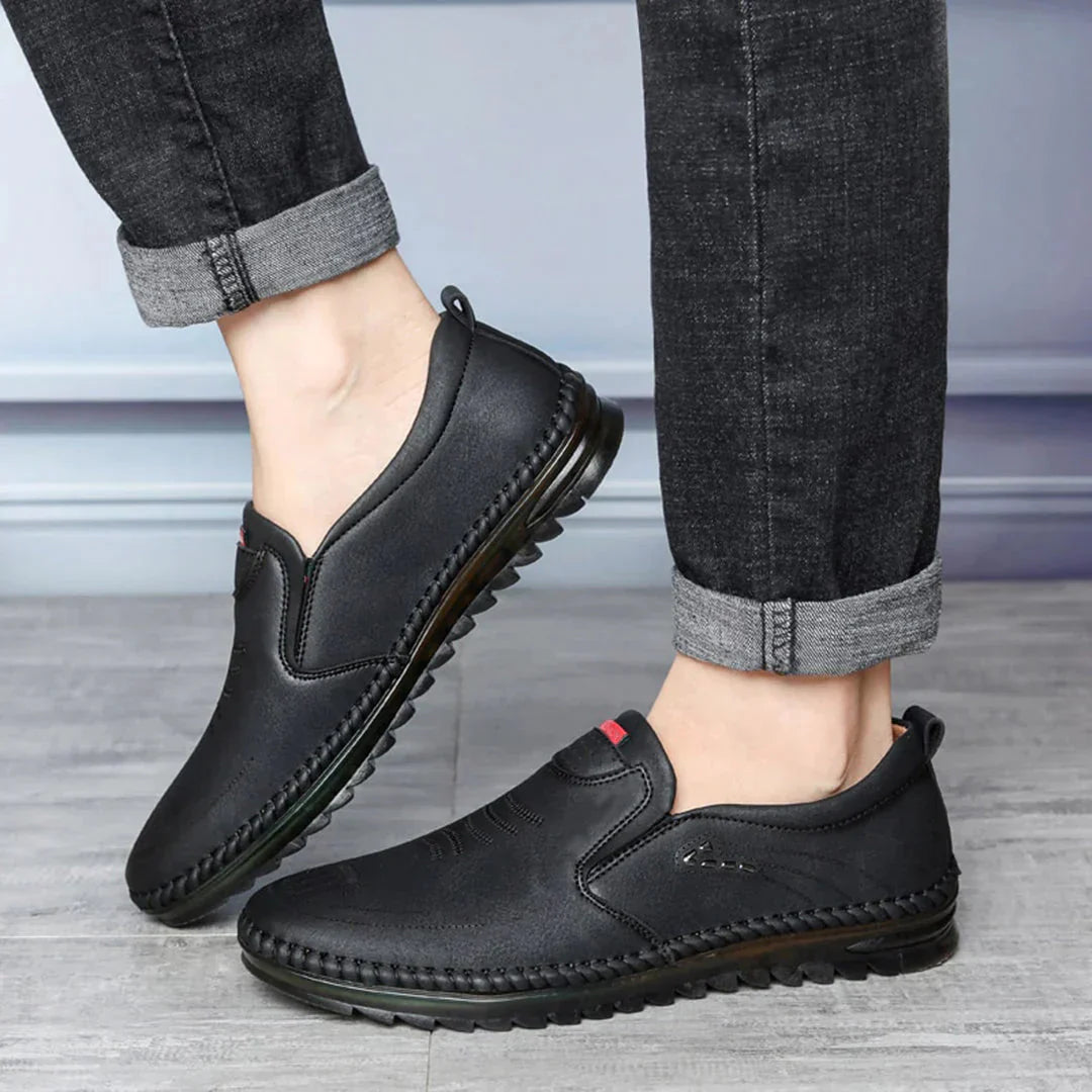 Aiden – Elegante Leder-Loafers Mit Weicher Sohle & Flacher Passform