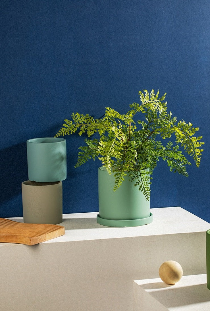 Ensemble de jardinière avec soucoupe Toutes les couleurs vives