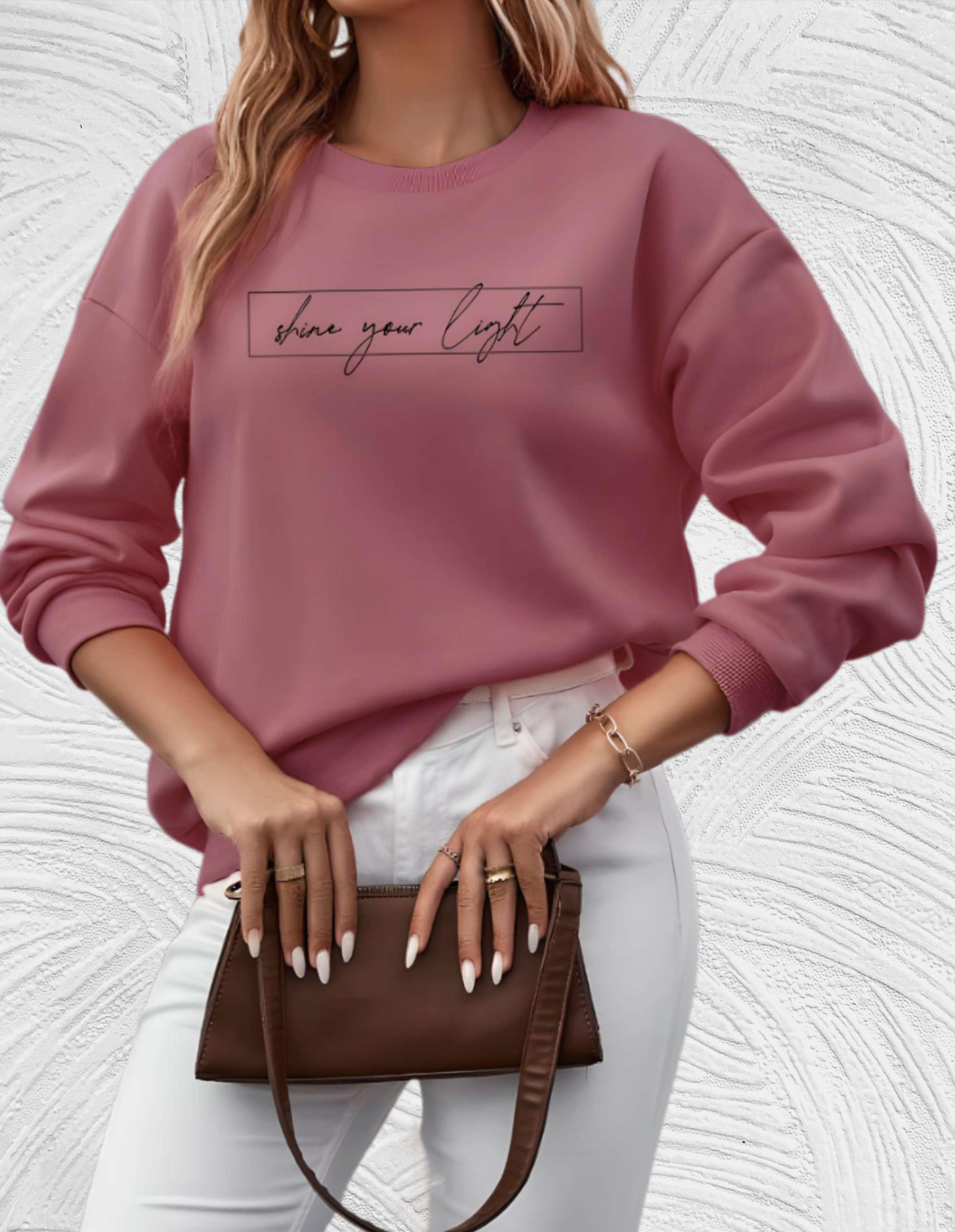 Helmine – "Share your Light“-Sweatshirt in Übergröße mit Rundhalsausschnitt