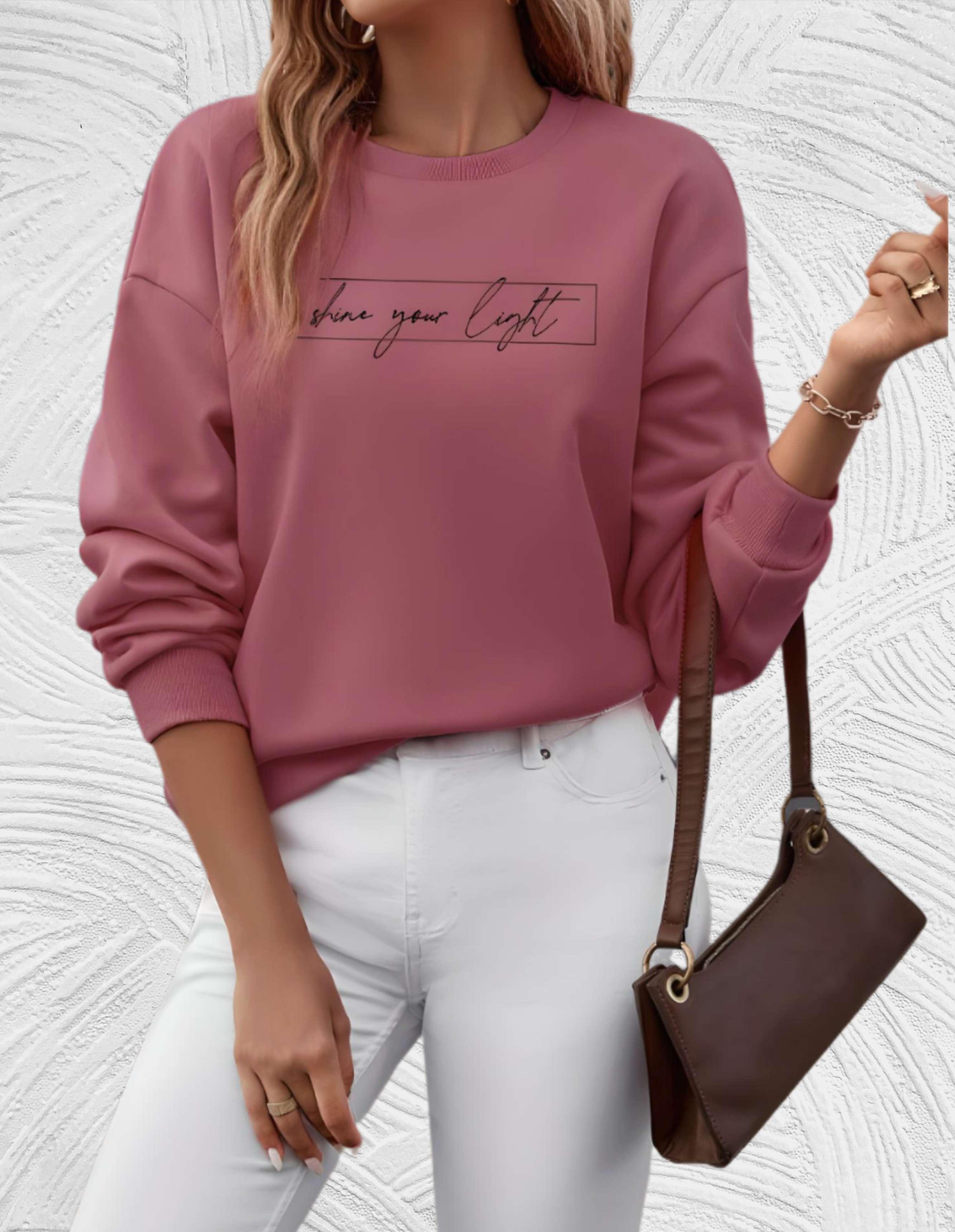 Helmine – "Share your Light“-Sweatshirt in Übergröße mit Rundhalsausschnitt