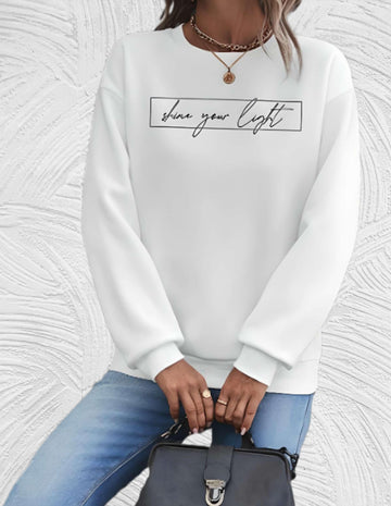 Helmine – "Share your Light“-Sweatshirt in Übergröße mit Rundhalsausschnitt