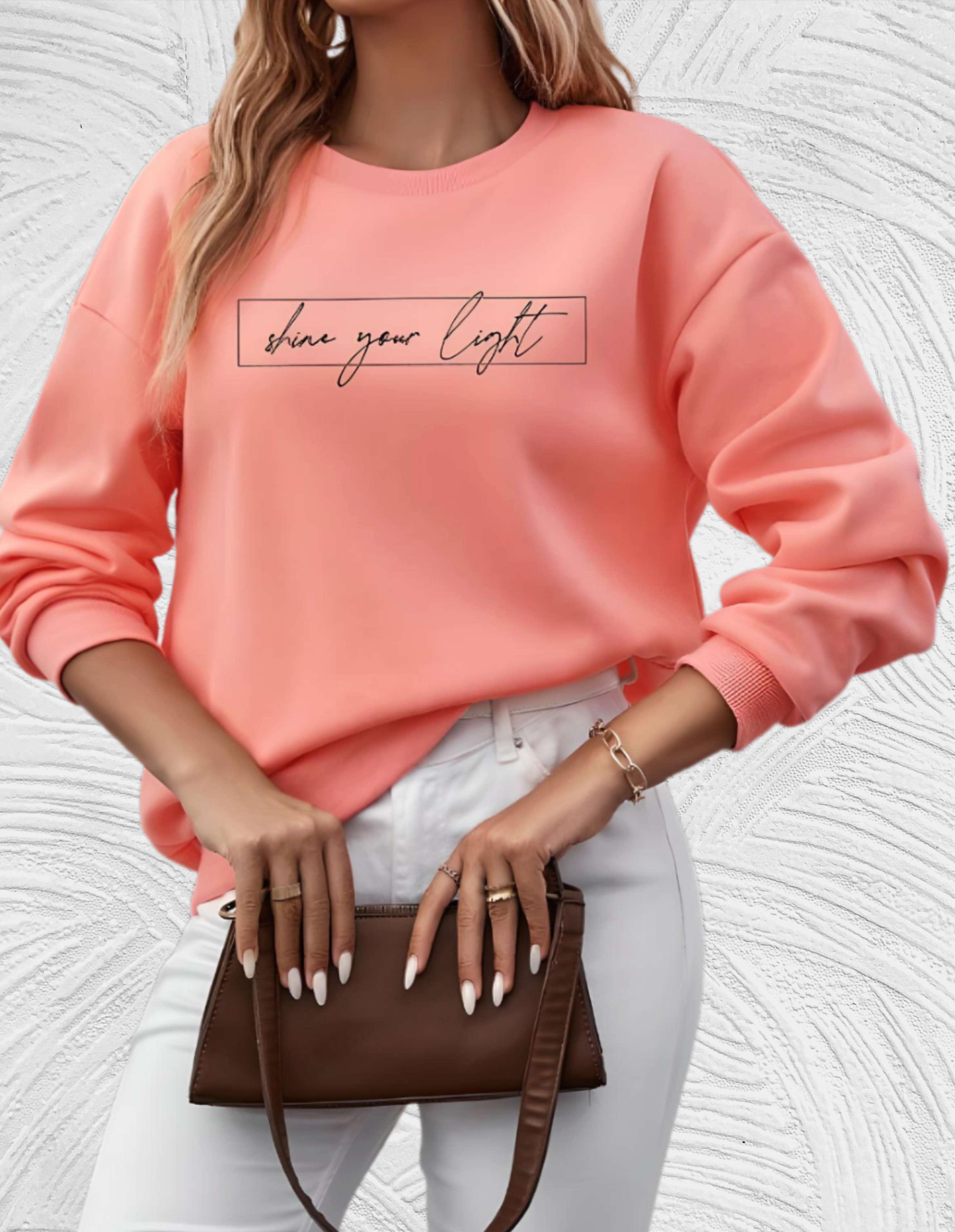 Helmine – "Share your Light“-Sweatshirt in Übergröße mit Rundhalsausschnitt