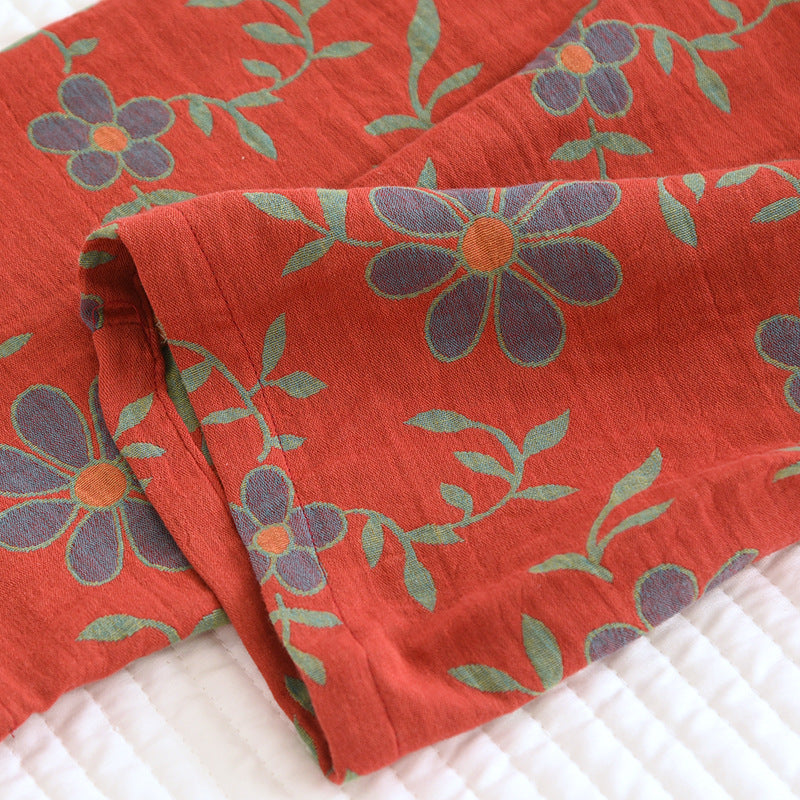 Pyjama-Set aus Baumwolle mit Blumendruck - Wrenlee