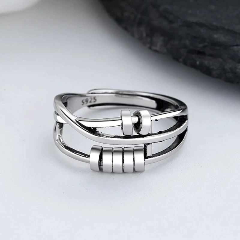 Drehbarer Silberring – Stilvoller Fidget-Ring aus 925er Silber