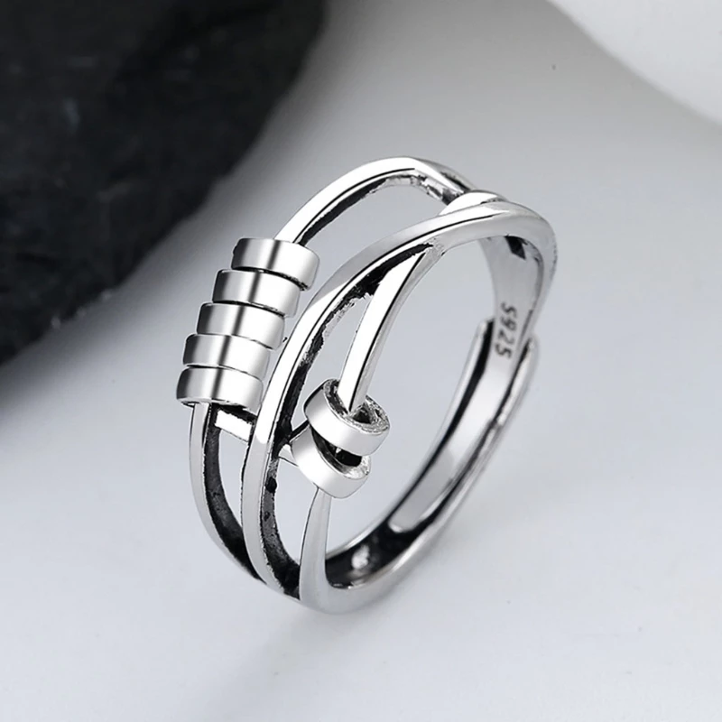 Drehbarer Silberring – Stilvoller Fidget-Ring aus 925er Silber