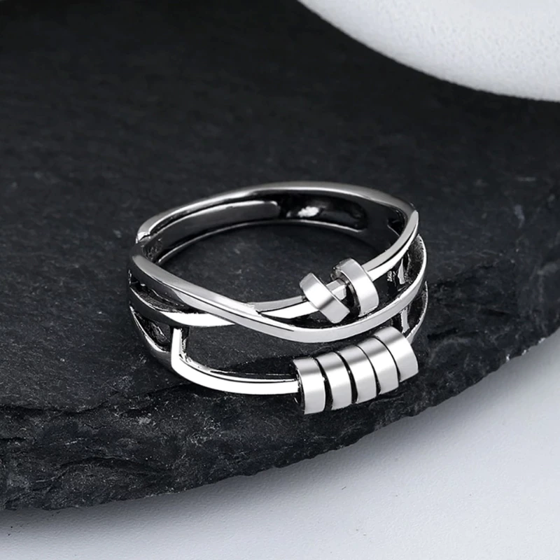 Drehbarer Silberring – Stilvoller Fidget-Ring aus 925er Silber
