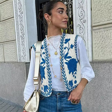 Edith | Blomstret vest