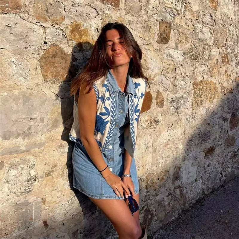 Edith | Blomstret vest