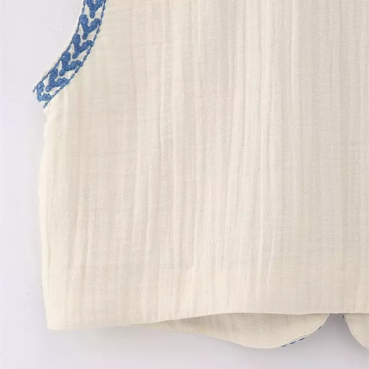 Edith | Blomstret vest