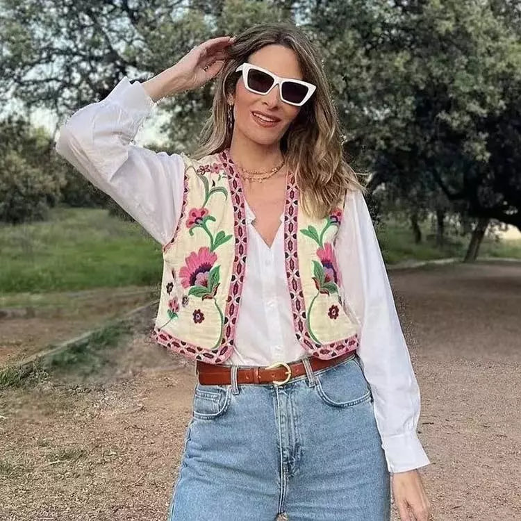 Edith | Blomstret vest