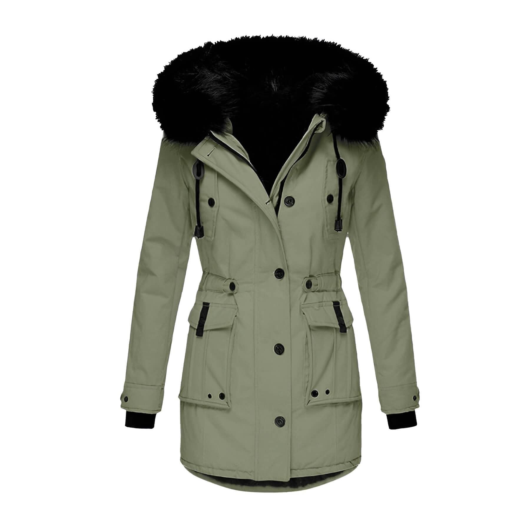 Aria | Winterparka mit Kunstpelzkragen