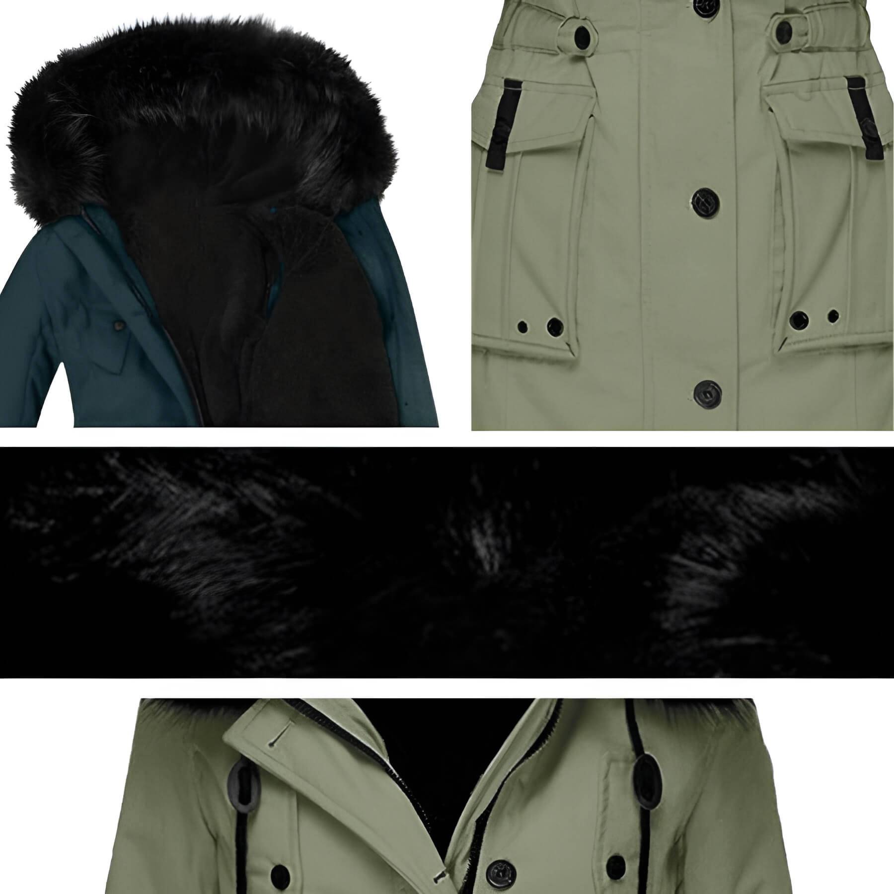 Aria | Winterparka mit Kunstpelzkragen