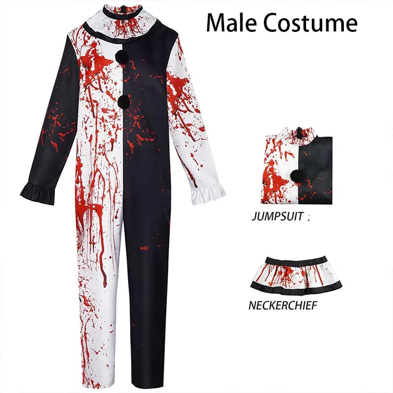 Art The Clown Kostüm mit Maske – Halloween Outfit für Männer & Frauen