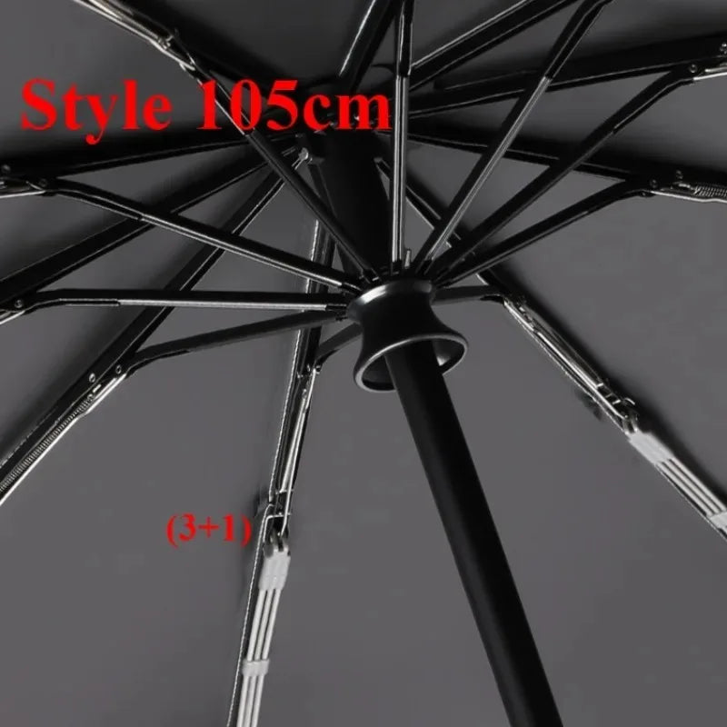 Parapluie automatique avec protection UV pour hommes et femmes, stable et portable, 105 cm / 125 cm