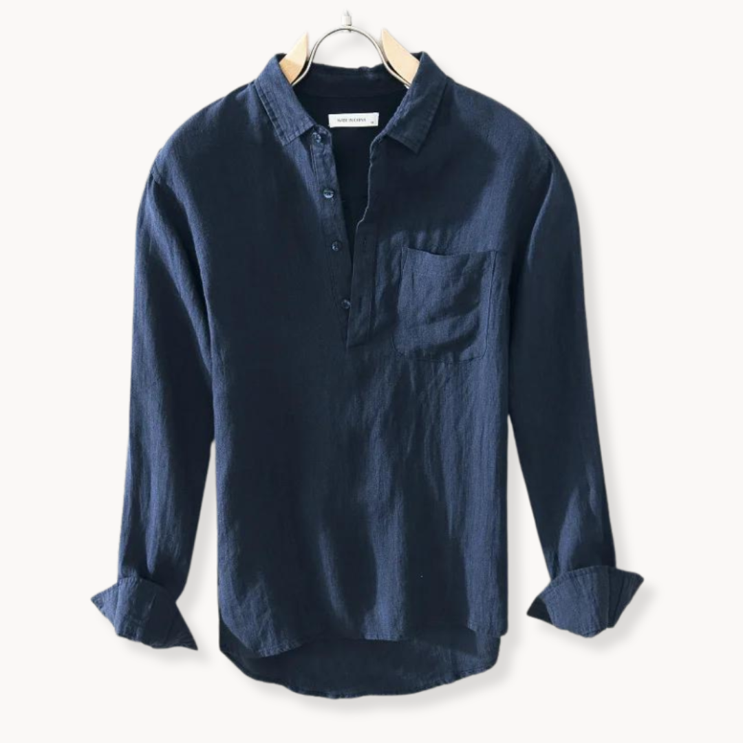 Sorrento Popover en lin - Respirant & léger - Chemise slim fit luxueuse