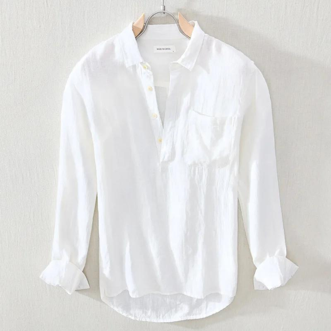Sorrento Popover en lin - Respirant & léger - Chemise slim fit luxueuse