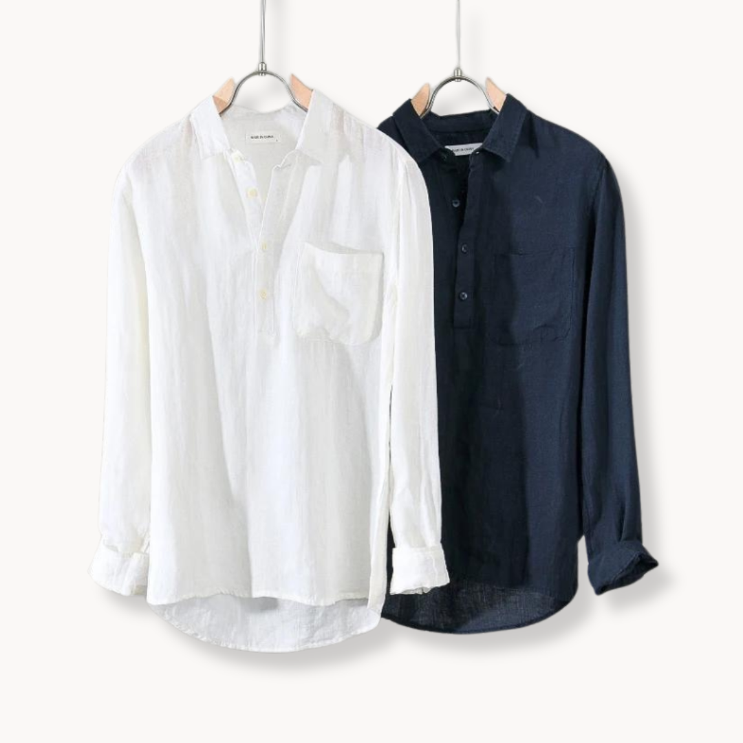 Sorrento Popover en lin - Respirant & léger - Chemise slim fit luxueuse