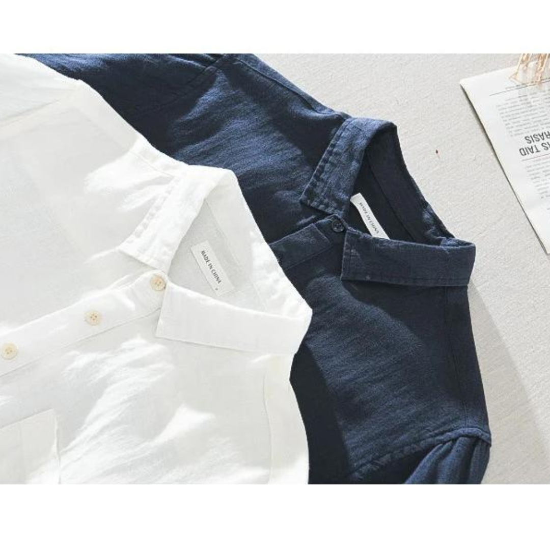 Sorrento Popover en lin - Respirant & léger - Chemise slim fit luxueuse