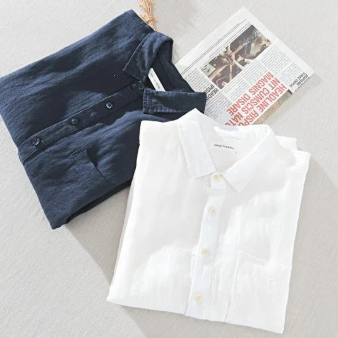 Sorrento Popover en lin - Respirant & léger - Chemise slim fit luxueuse