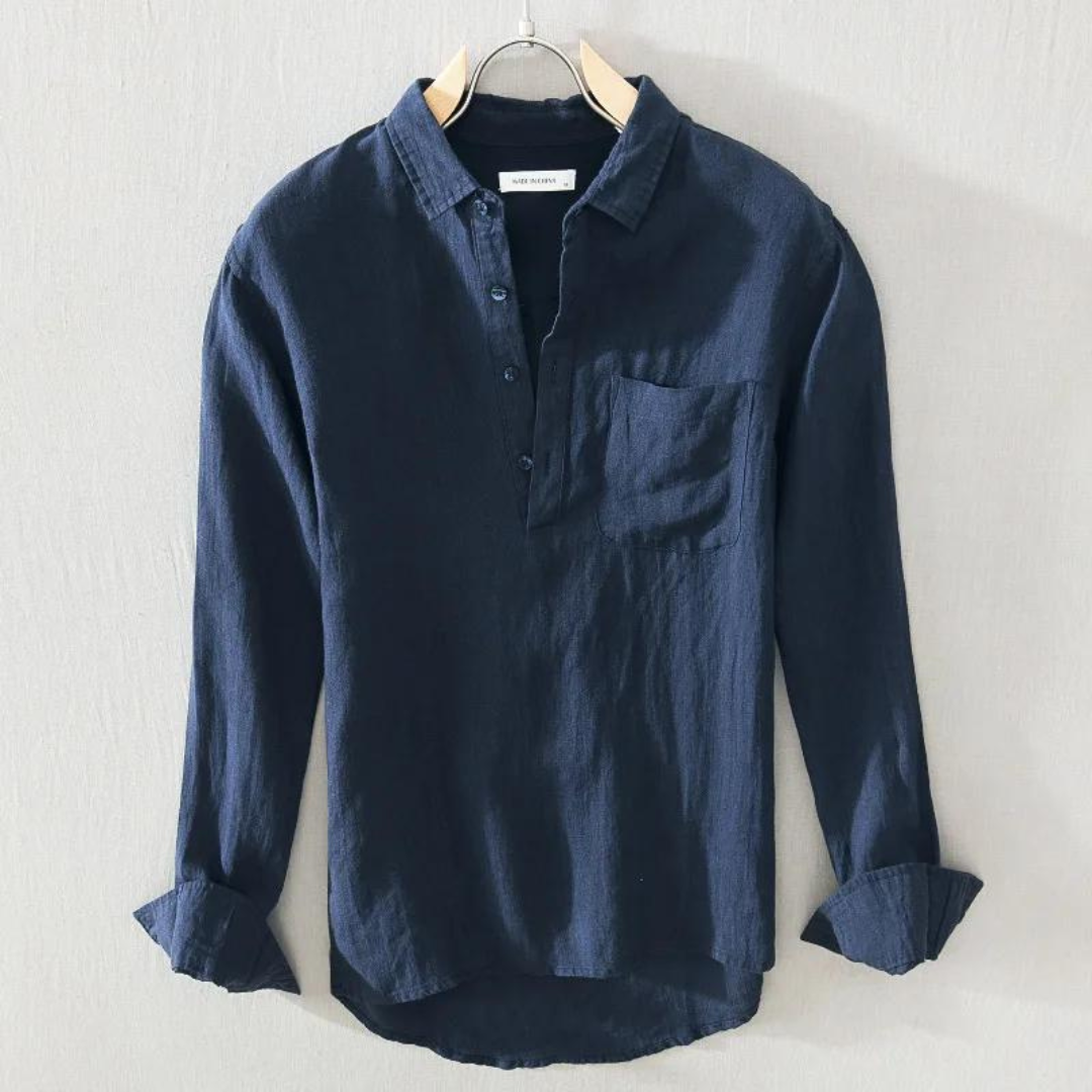 Sorrento Popover en lin - Respirant & léger - Chemise slim fit luxueuse
