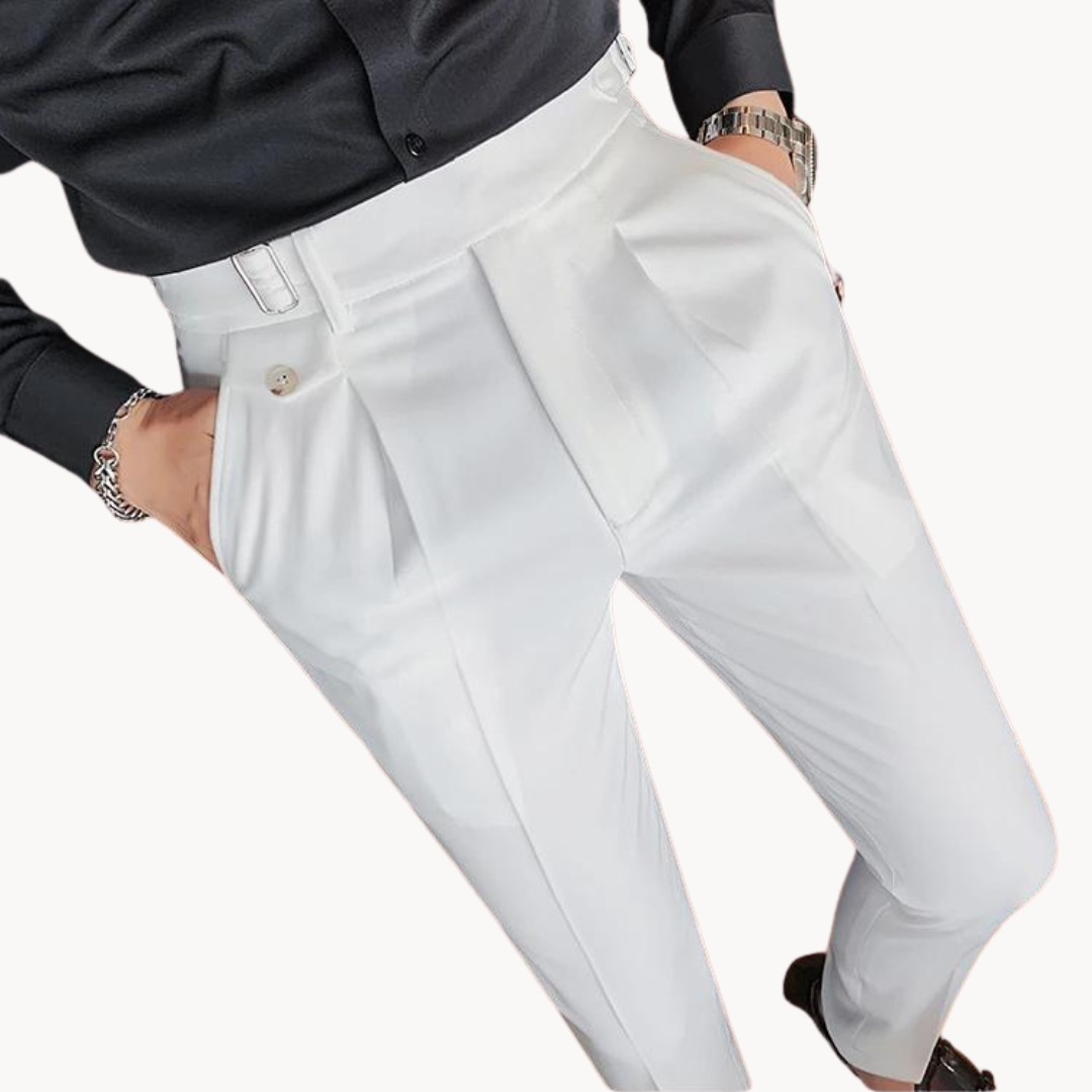 Pantaloni plissettati Marcello | Stile vintage britannico e vestibilità comoda