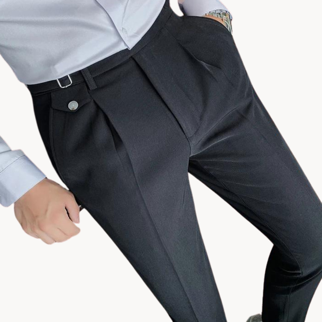 Pantaloni plissettati Marcello | Stile vintage britannico e vestibilità comoda