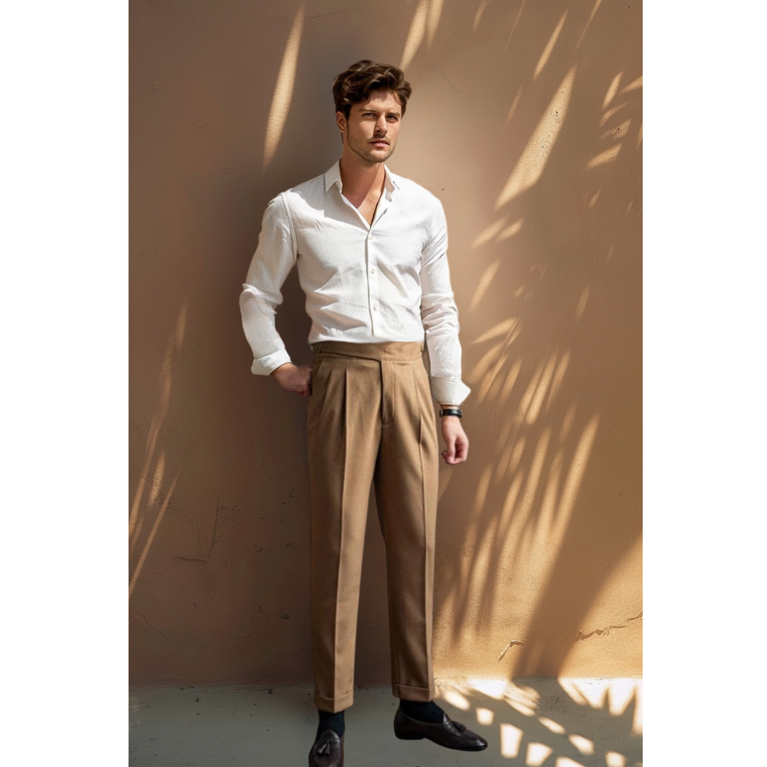 Pantaloni pieghetti Meraner | Comoda e alla moda vestibilità dritta