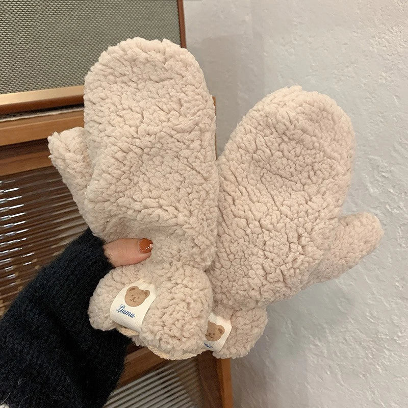 Weiche Damen-Teddyfäustlinge - Mila