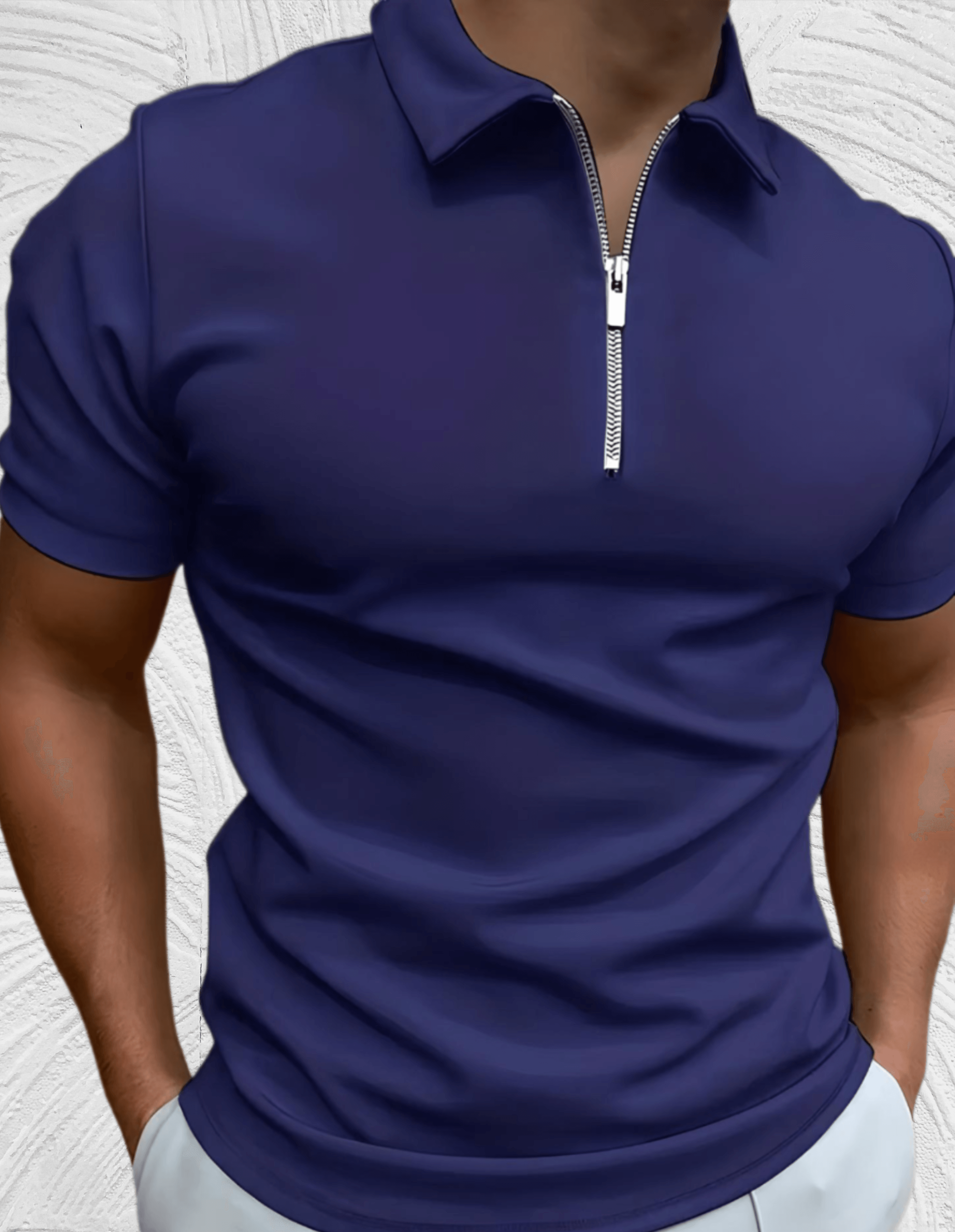Bertram - Gut sitzendes Herren-Poloshirt mit Reißverschluss