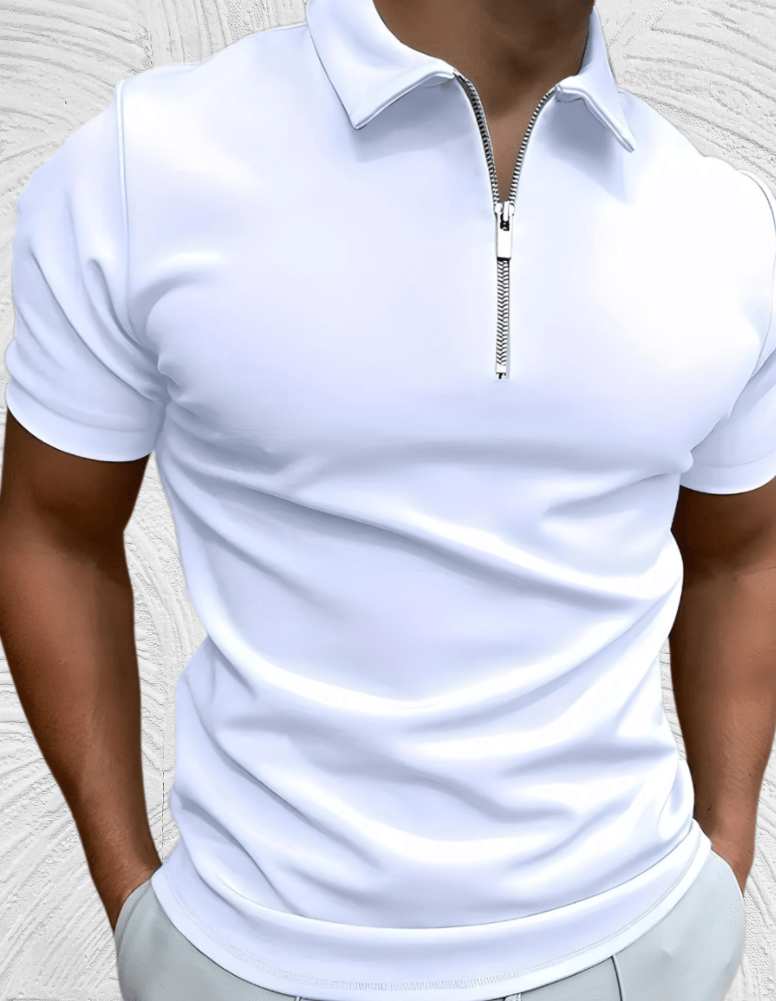 Bertram - Gut sitzendes Herren-Poloshirt mit Reißverschluss