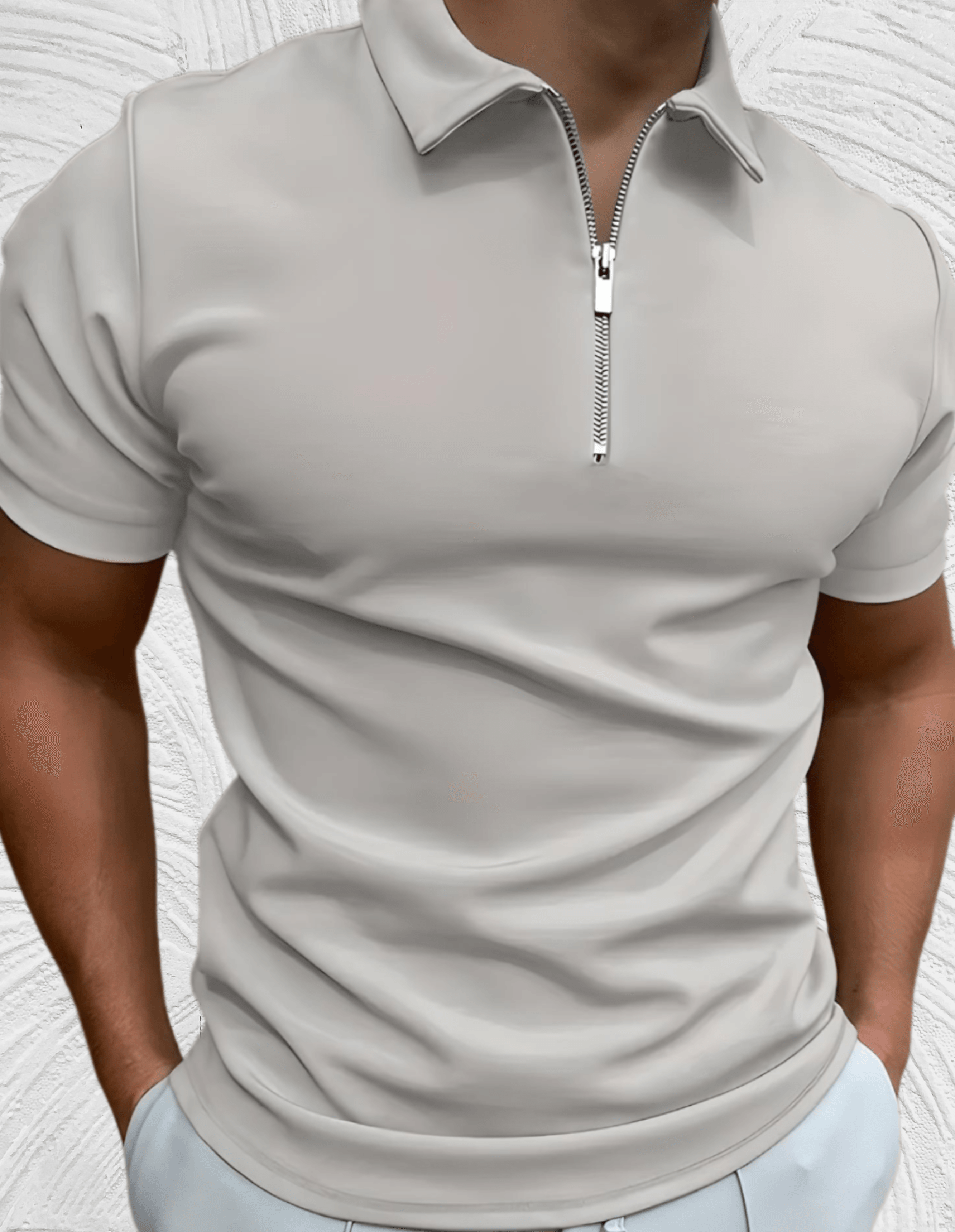 Bertram - Gut sitzendes Herren-Poloshirt mit Reißverschluss
