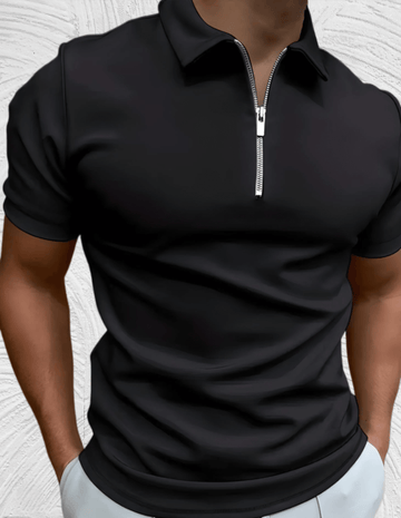 Bertram - Gut sitzendes Herren-Poloshirt mit Reißverschluss