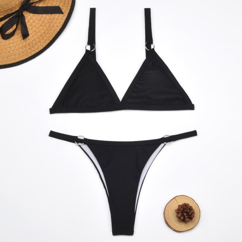 Bikini Set Damen – Triangel Top & Tanga Slip für Sommer-Look