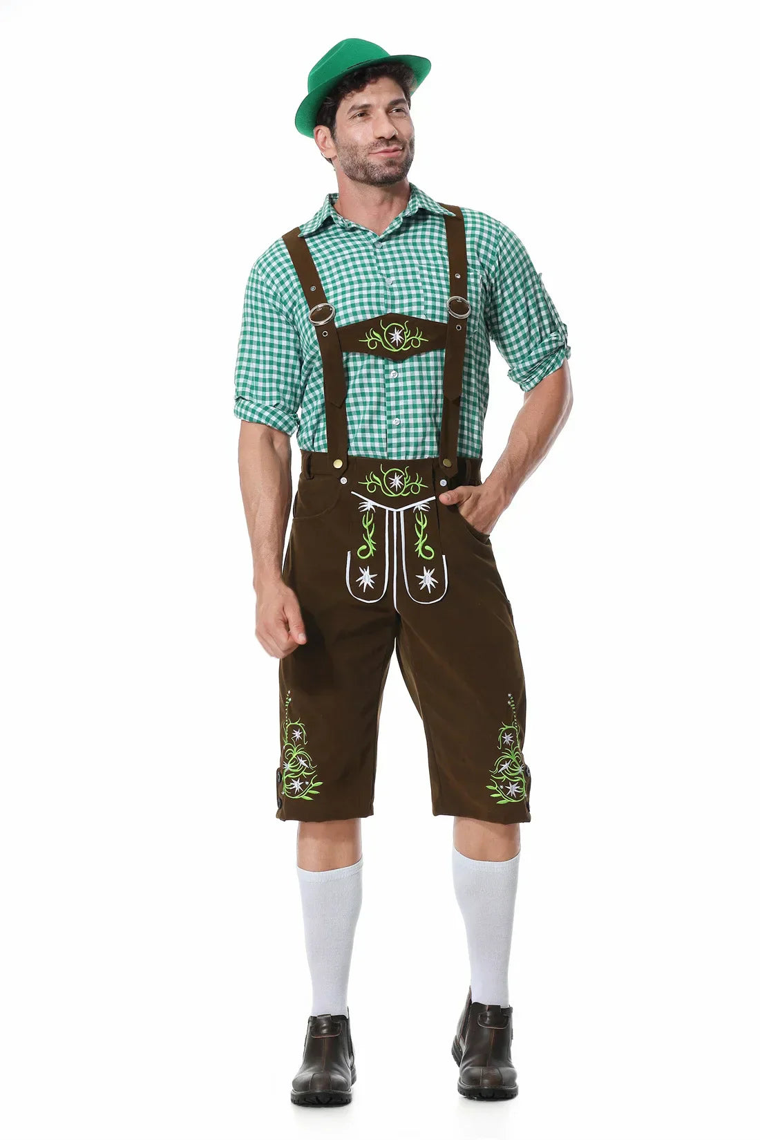 Devako Axely - Bayerischer Traditioneller Grüner Oktoberfest-Anzug für Männer