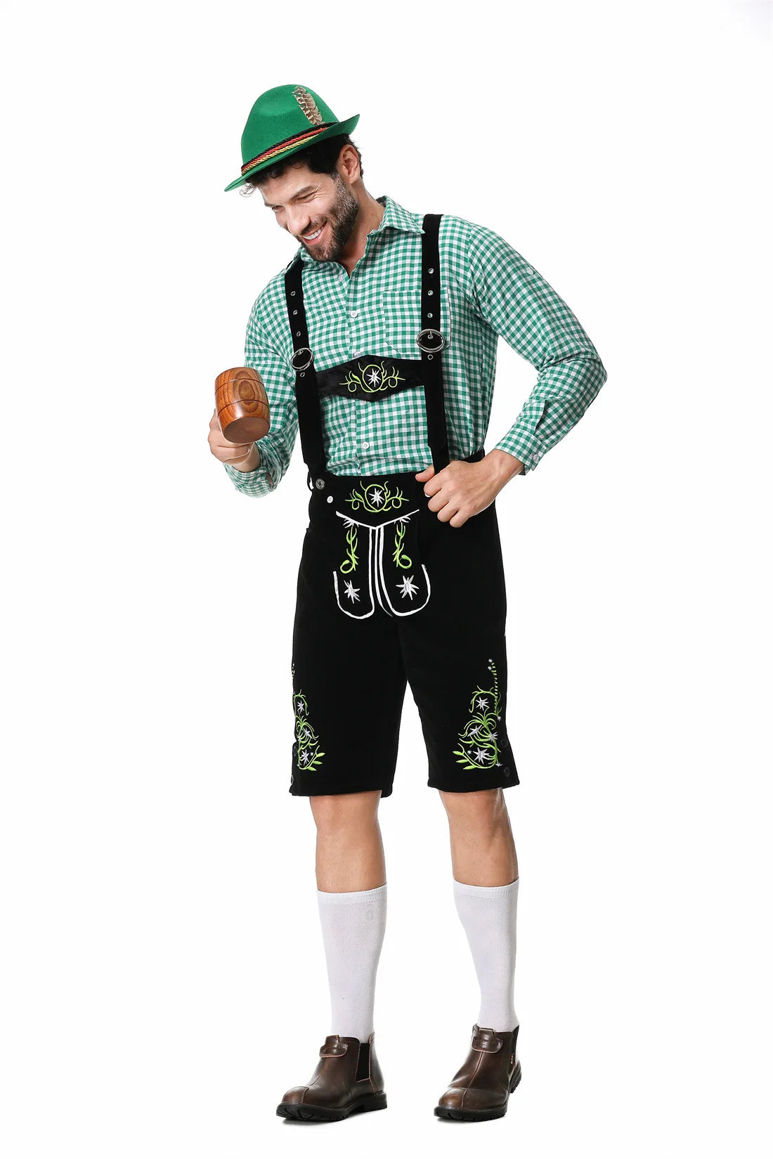 Devako Axely - Bayerischer Traditioneller Grüner Oktoberfest-Anzug für Männer