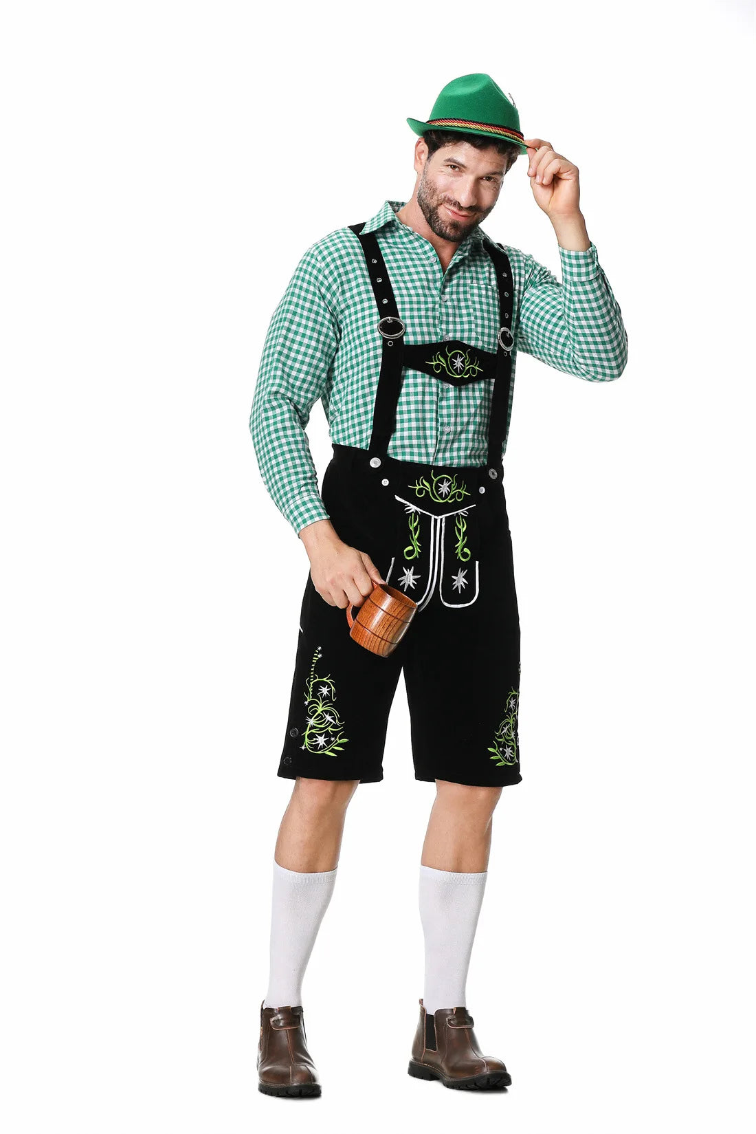 Devako Axely - Bayerischer Traditioneller Grüner Oktoberfest-Anzug für Männer