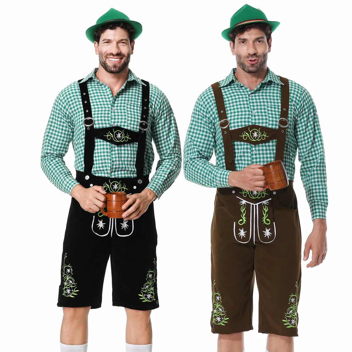 Devako Axely - Bayerischer Traditioneller Grüner Oktoberfest-Anzug für Männer