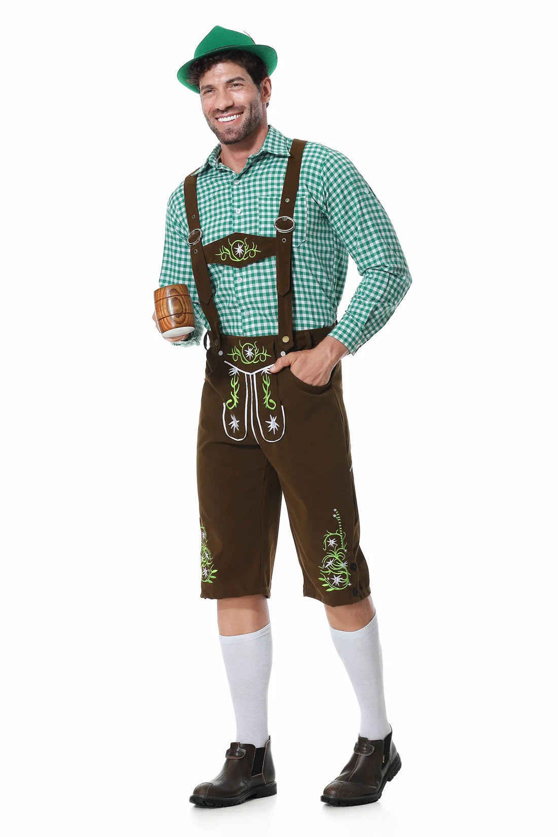 Devako Axely - Bayerischer Traditioneller Grüner Oktoberfest-Anzug für Männer