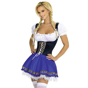 BavariaStyle – Blaues Dirndl Kleid für Damen S–2XL – Perfekt fürs Oktoberfest