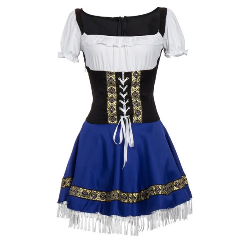 BavariaStyle – Blaues Dirndl Kleid für Damen S–2XL – Perfekt fürs Oktoberfest