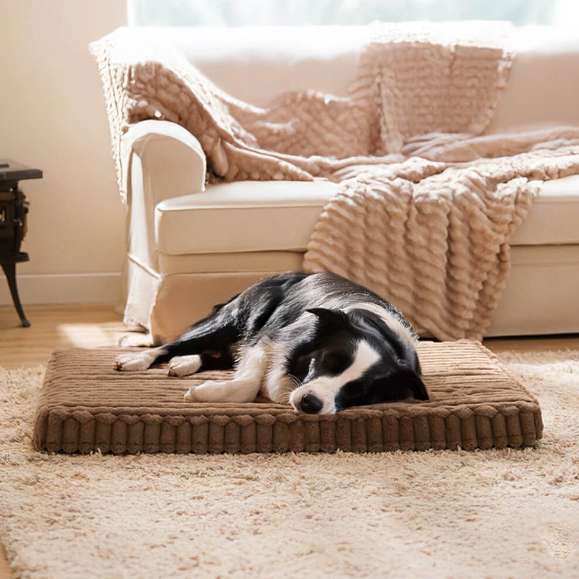 Betten & Schlafzubehör Weiches orthopädisches Hundebett waschbar aus Kaninchenfell