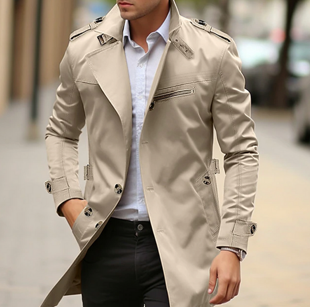 Samuel – Elegante trench coat primaverile per uomo