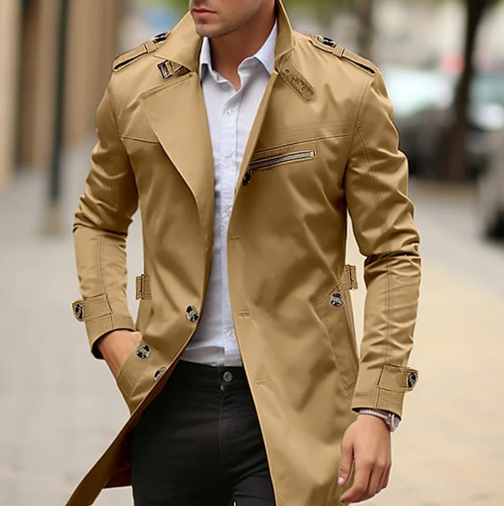 Samuel – Elegante trench coat primaverile per uomo
