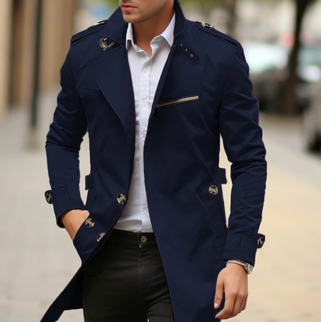 Samuel – Elegante trench coat primaverile per uomo