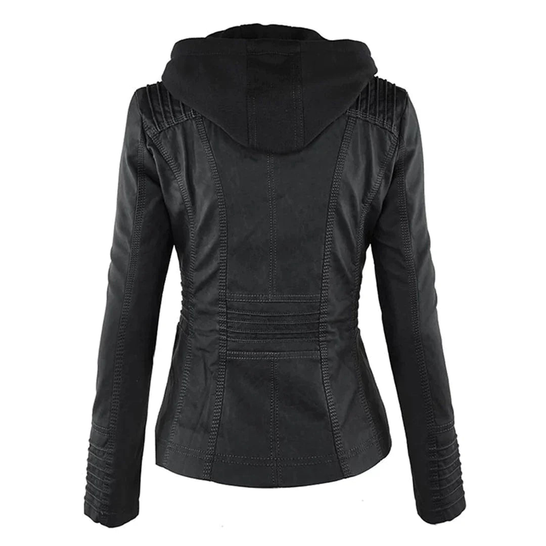 Adalia | Stylische Motorradjacke mit Kapuze