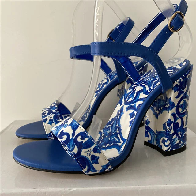 Zarte Sandalen mit Porzellanmuster - Aspen