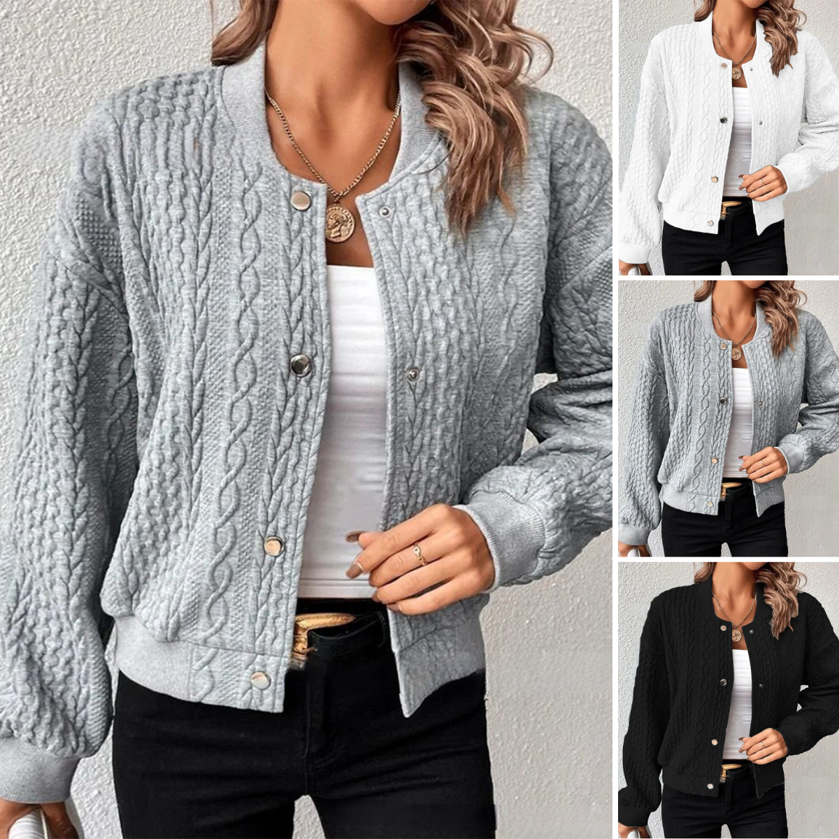Klassische Strickjacke mit Knöpfen - Bridie