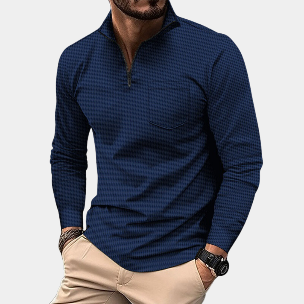 Herren Langarmhemd mit Brusttasche - Erling