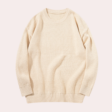 Lässiger Herrenpullover mit Rundhalsausschnitt