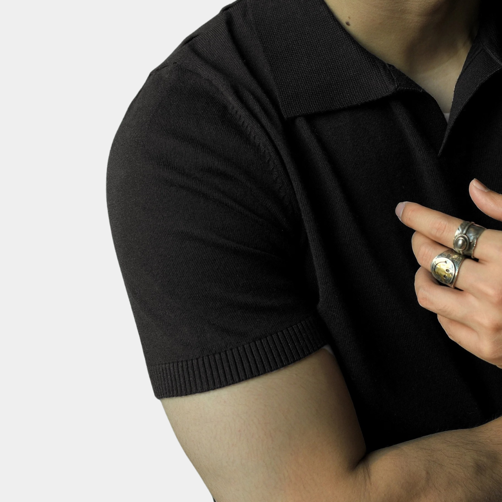 Klassisches gestricktes Poloshirt für Männer - Folke